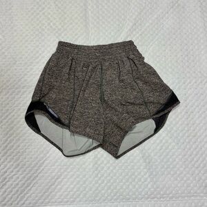 Lululemon Heather Gray Hotty Hot 4” Athletic Shorts